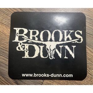 Vintage Brooks & Dunn Mouse Pad Country Music Band Longhorn Logo 90s Merch